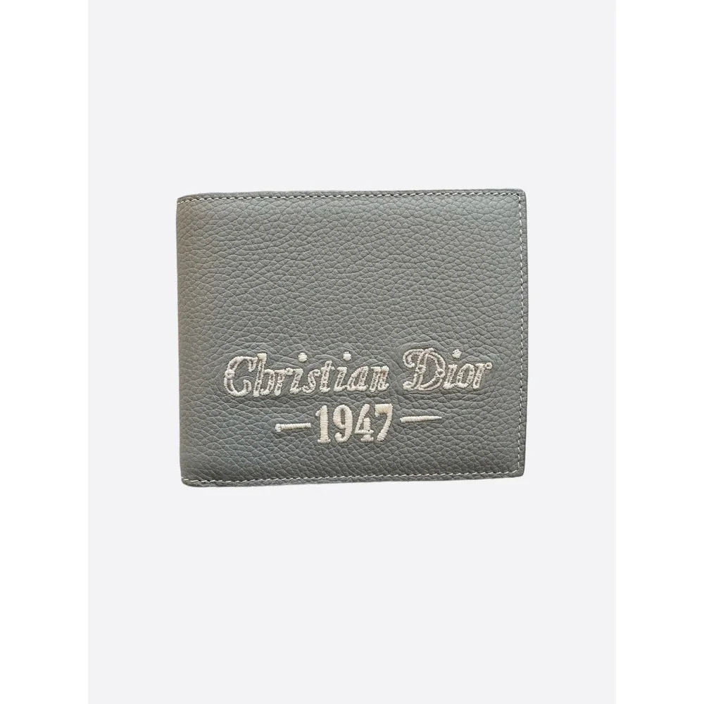 Dior Grey 1947 Calfskin Wallet - Picture 1 of 4